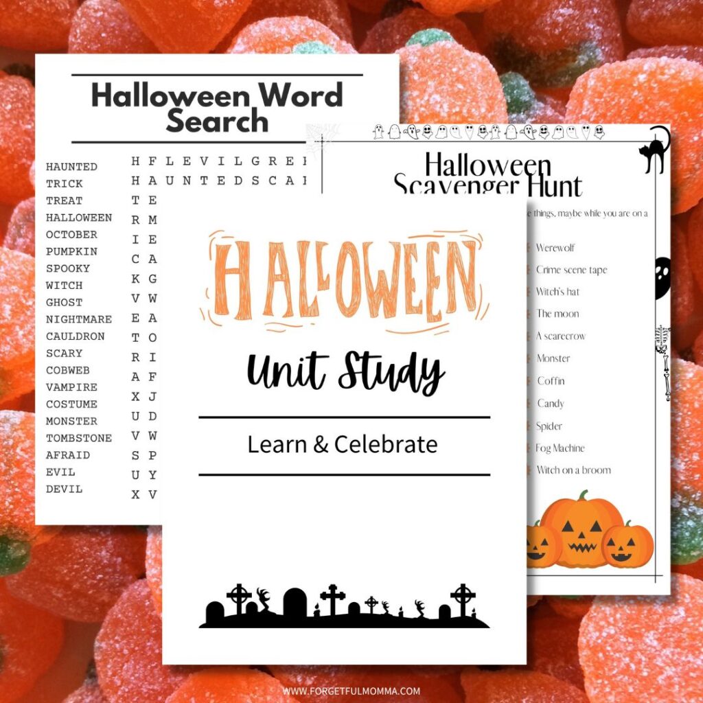 Mini Halloween Unit Study-sample pages cover