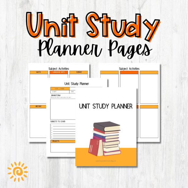 unit study planner pages samples