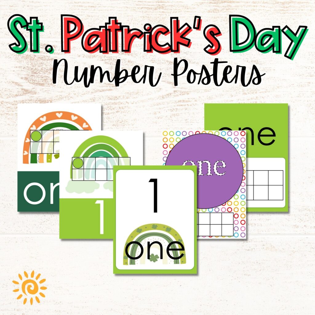 St. Patrick's Day Number Posters samples