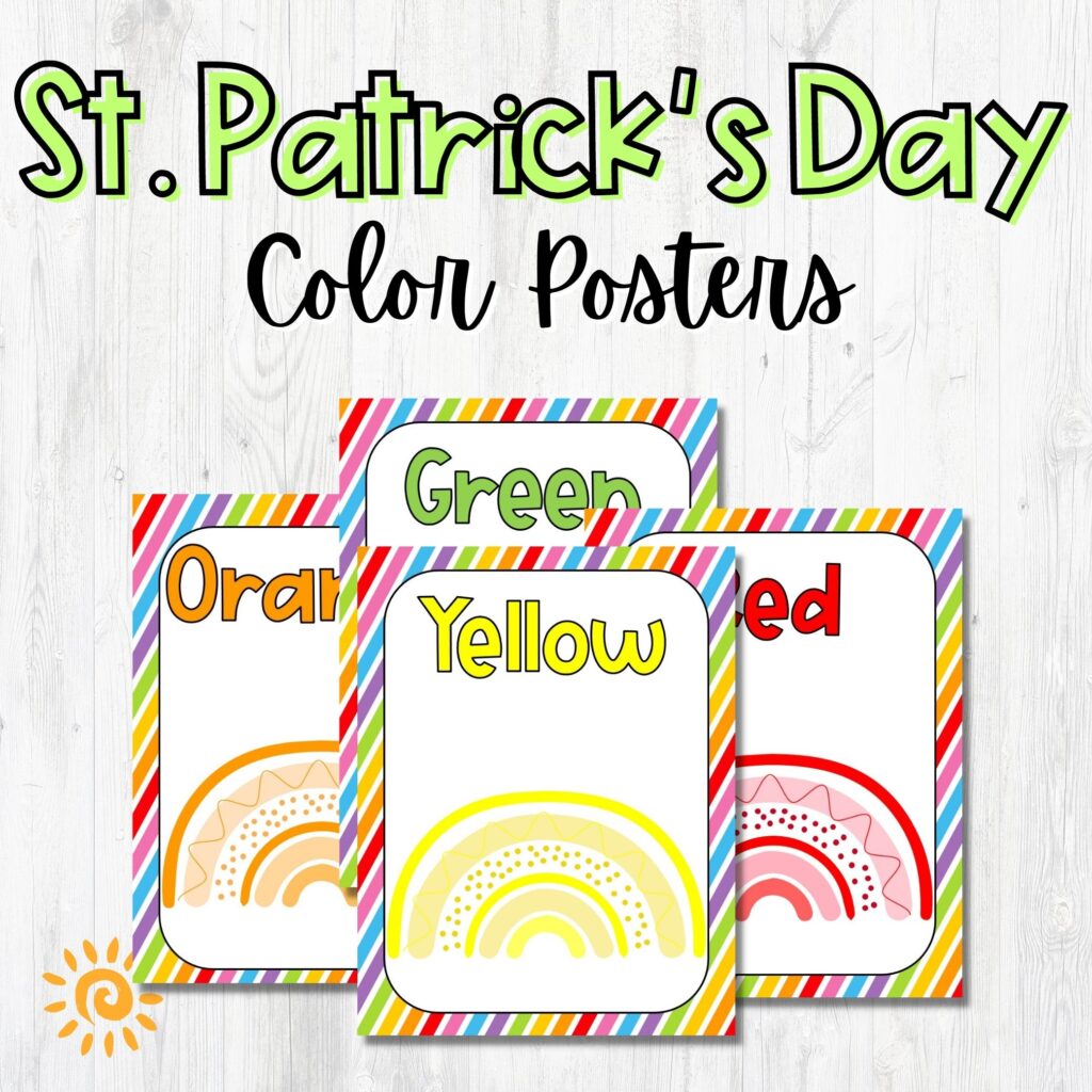 st patricks day color posters samples