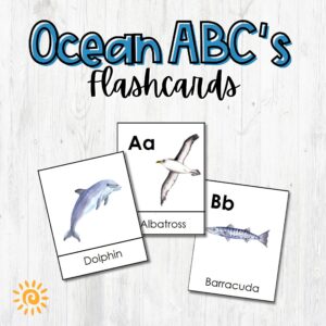 Ocean Alphabet Flashcards samples