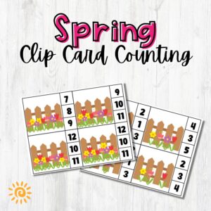 Spring Clip Cards Counting Samples