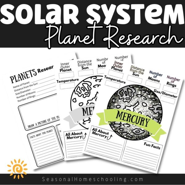 Solar System Research Worksheets samples