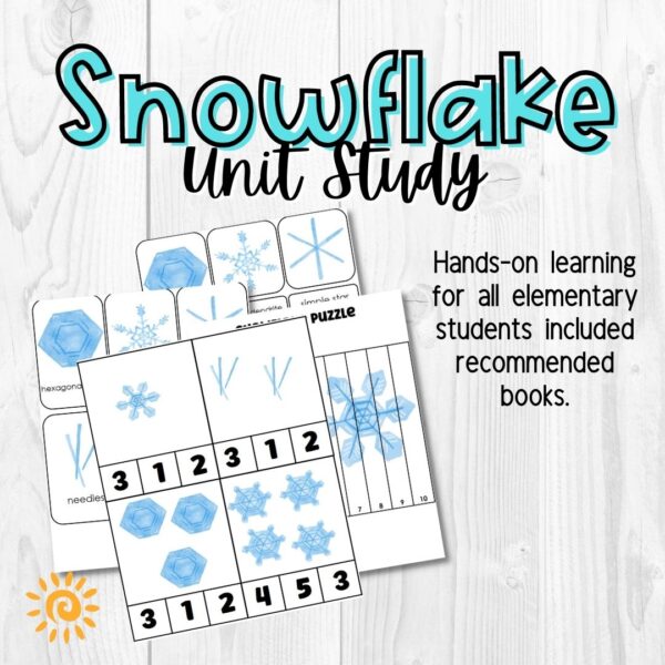 Snowflake Unit Study sample of pages
