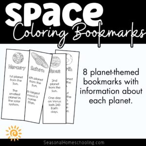 Space Bookmarks with 3 samples