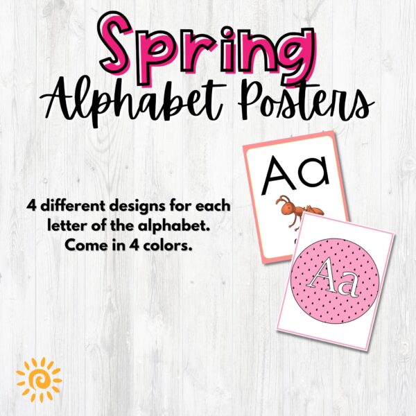 Spring Alphabet Posters age samples