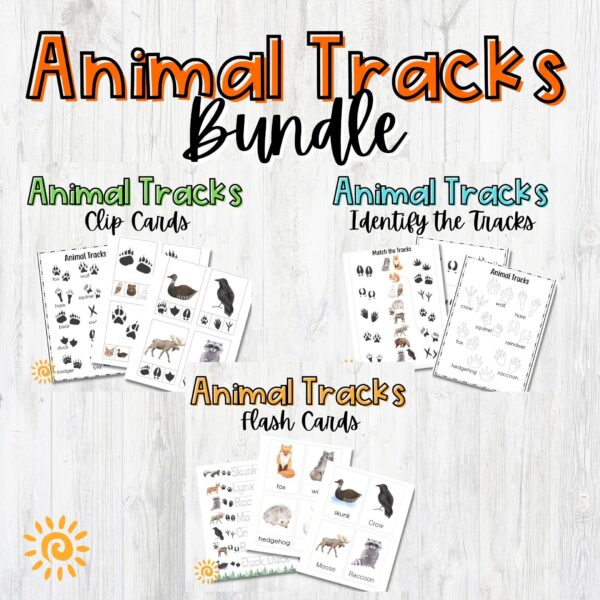 Animal Tracks Bundle sample of pages