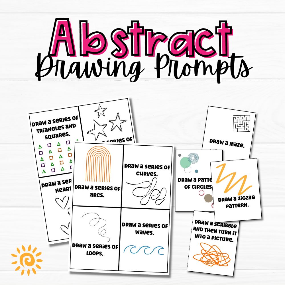 Abstract Drawing Prompts for Kids samples