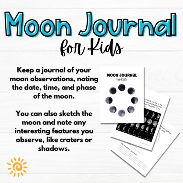 Moon Journal for Kids sample pages