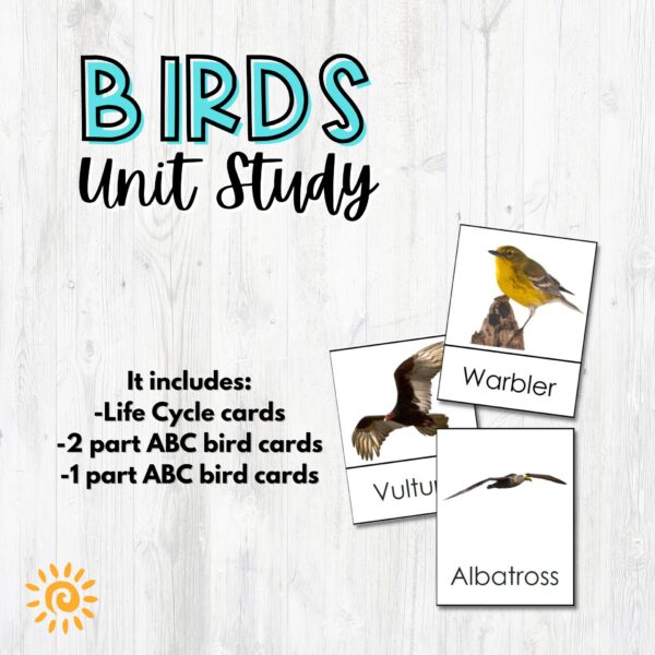 Birds Unit Study - Product Cover - page samples