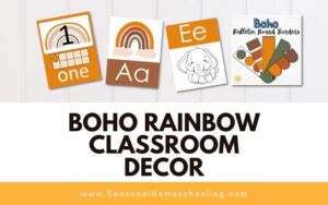 Boho Rainbow Classroom Decor sample page