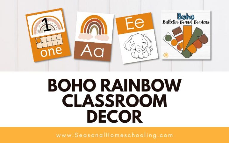 Whimsical Charm of Boho Rainbow Classroom Decor