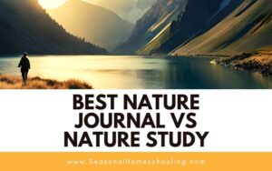 lake and mountain view with Nature Journal VS Nature Study text overlay