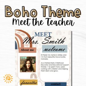 Meet the Teacher - Rainbow Boho samples