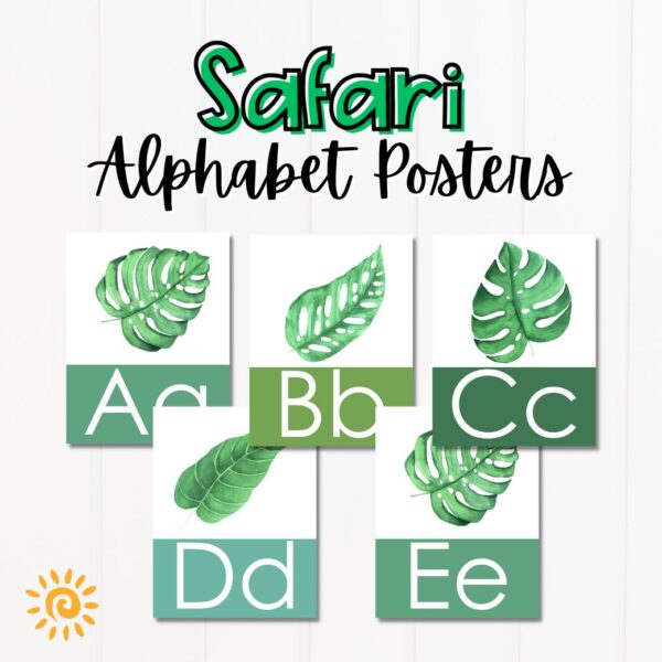 Safari Alphabet Posters samples