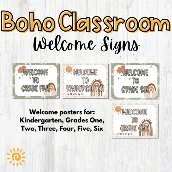 Boho Classroom Welcome samples