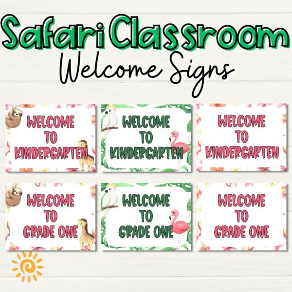 safari welcome signs samples