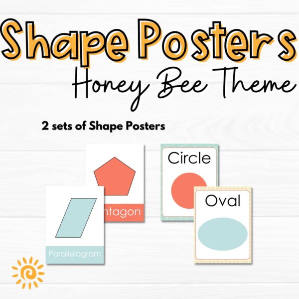 Honey Bee Shapes Posters sample pages