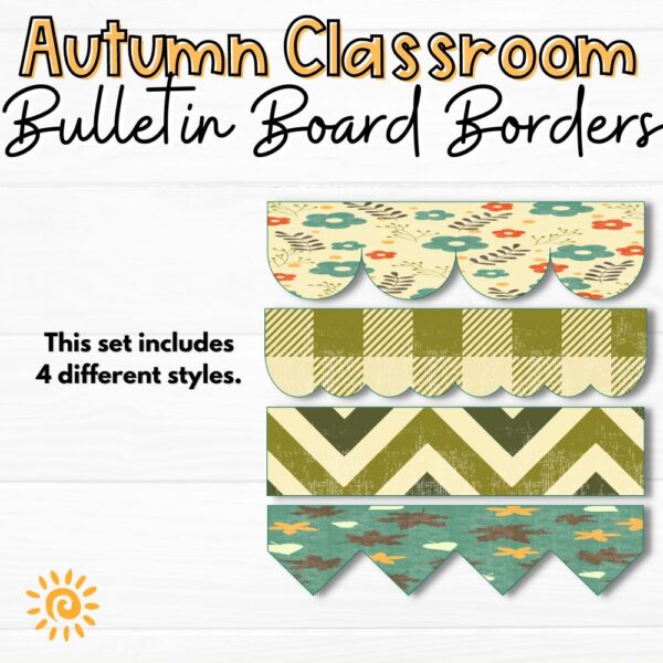 Autumn Bulletin Board Borders - Samples
