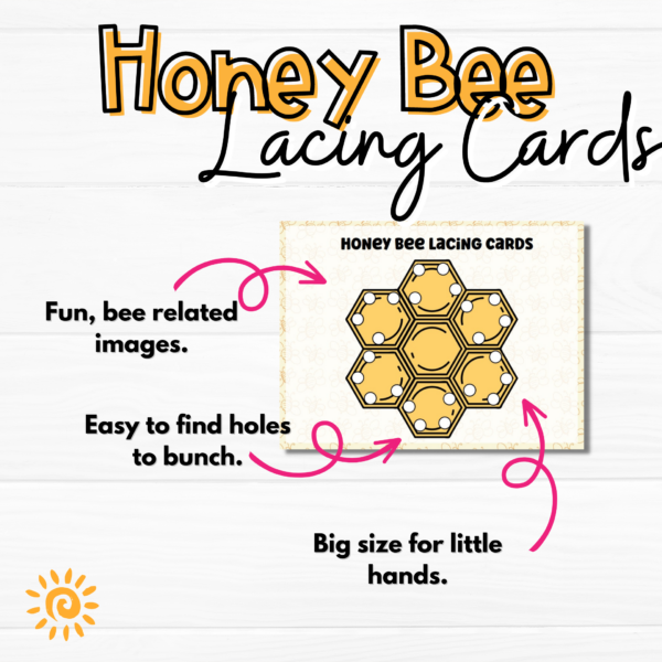 Honey Bee Lacing Cards samples