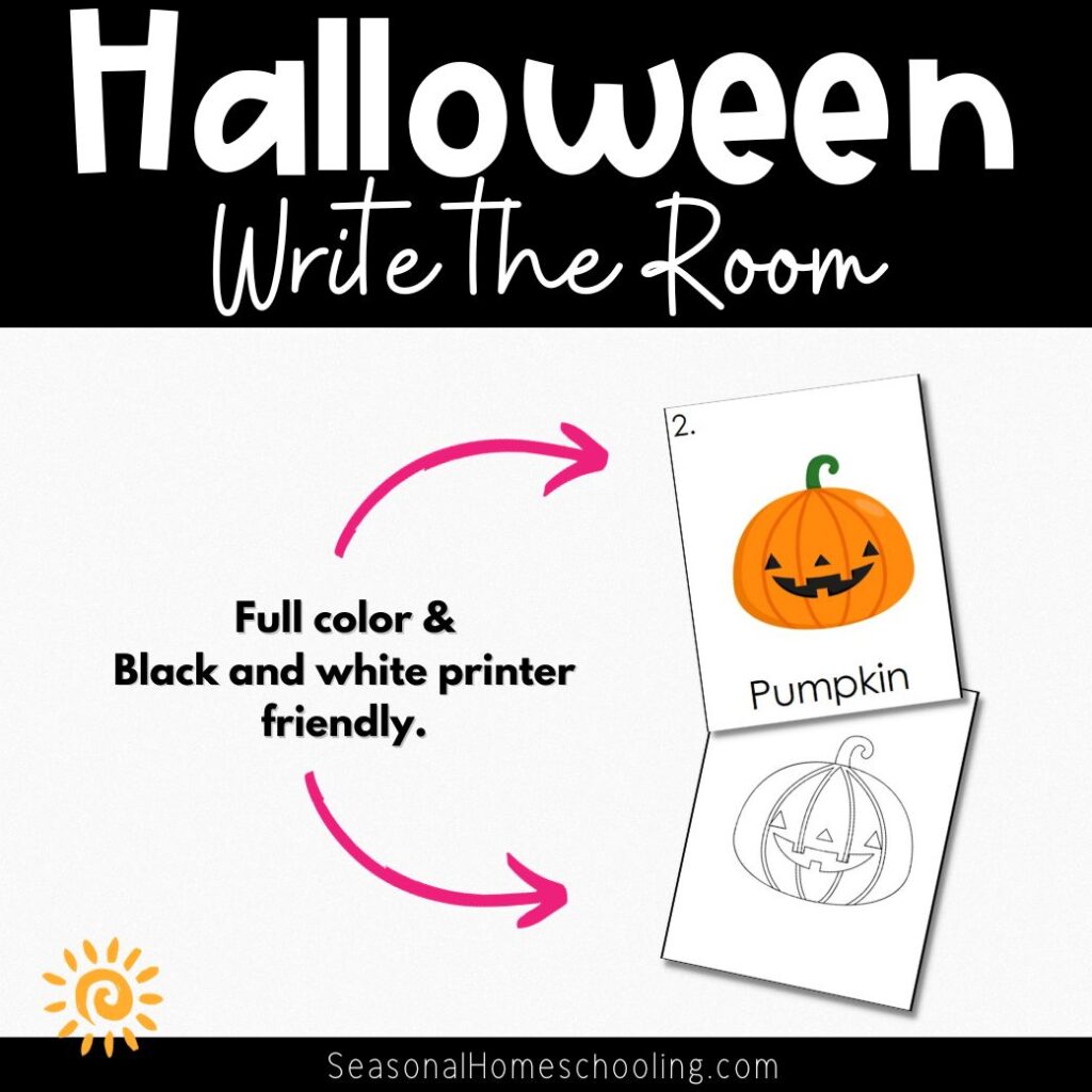 Halloween Write the Room samples