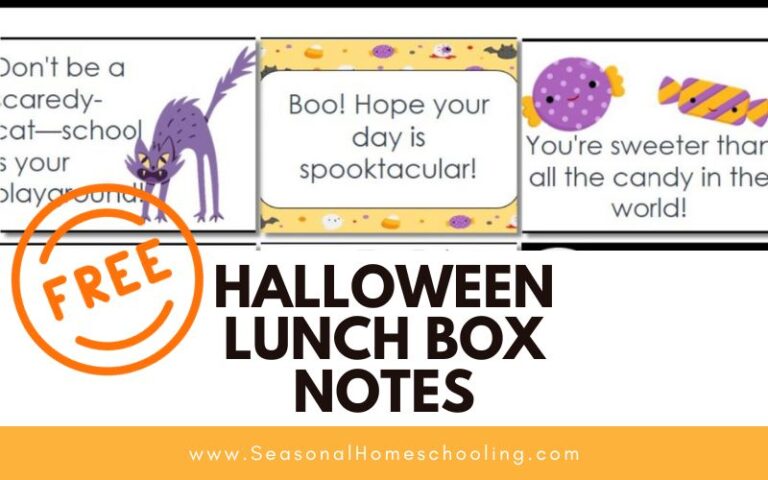 Freebie: Spooky Lunch Box Notes for a Ghoulish Good Time