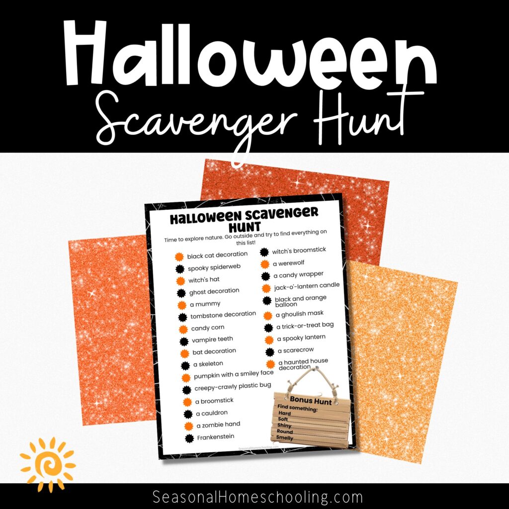 Sample of the Halloween Scavenger Hunt