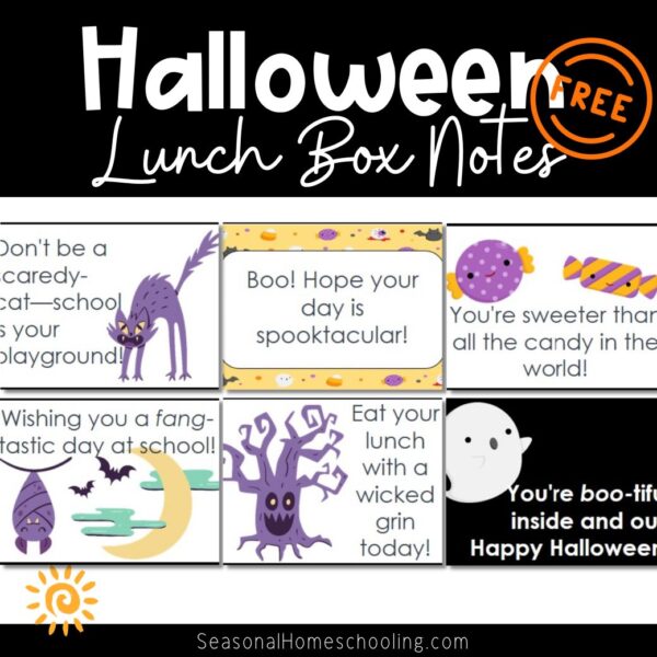 Halloween Lunch Box Notes Freebie