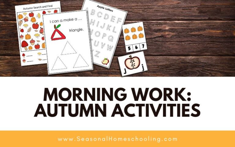 Autumn Morning Work for Preschool & Kindergarten