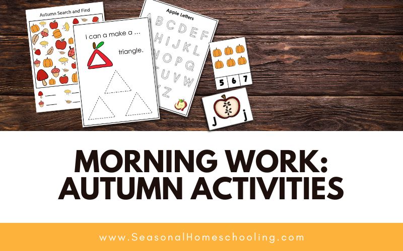 Morning Work Autumn Activities samples
