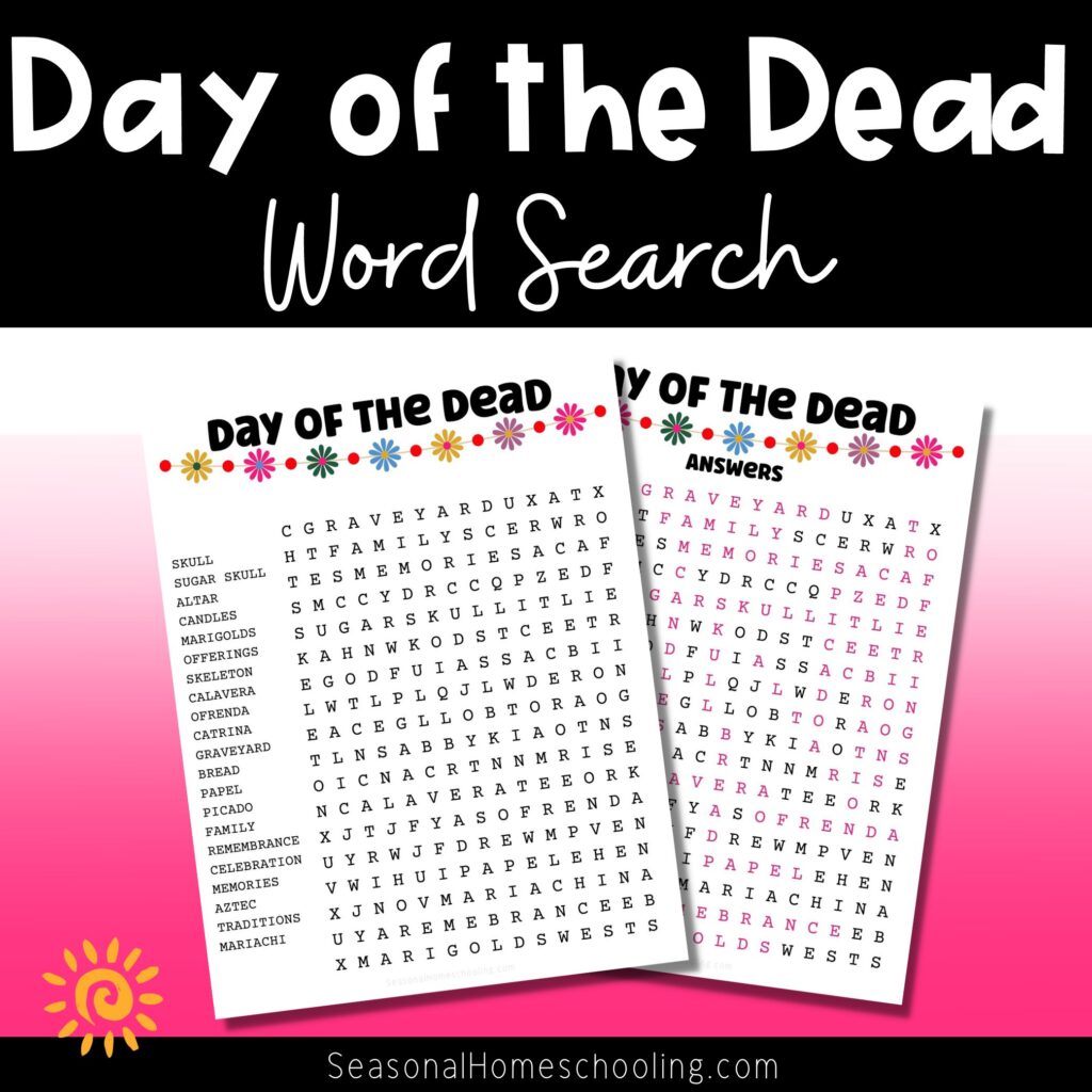 day of the dead word search