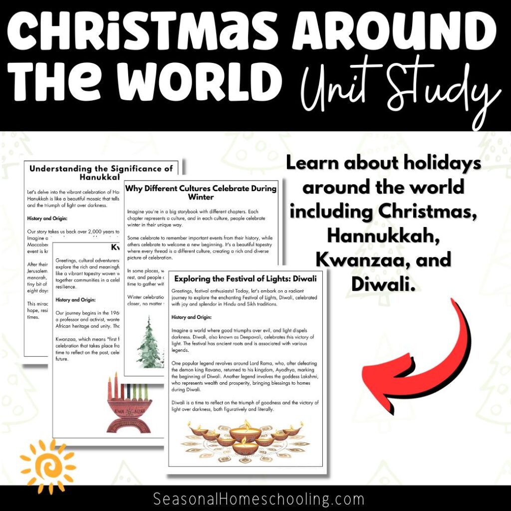 Christmas Around the world Unit Study samples