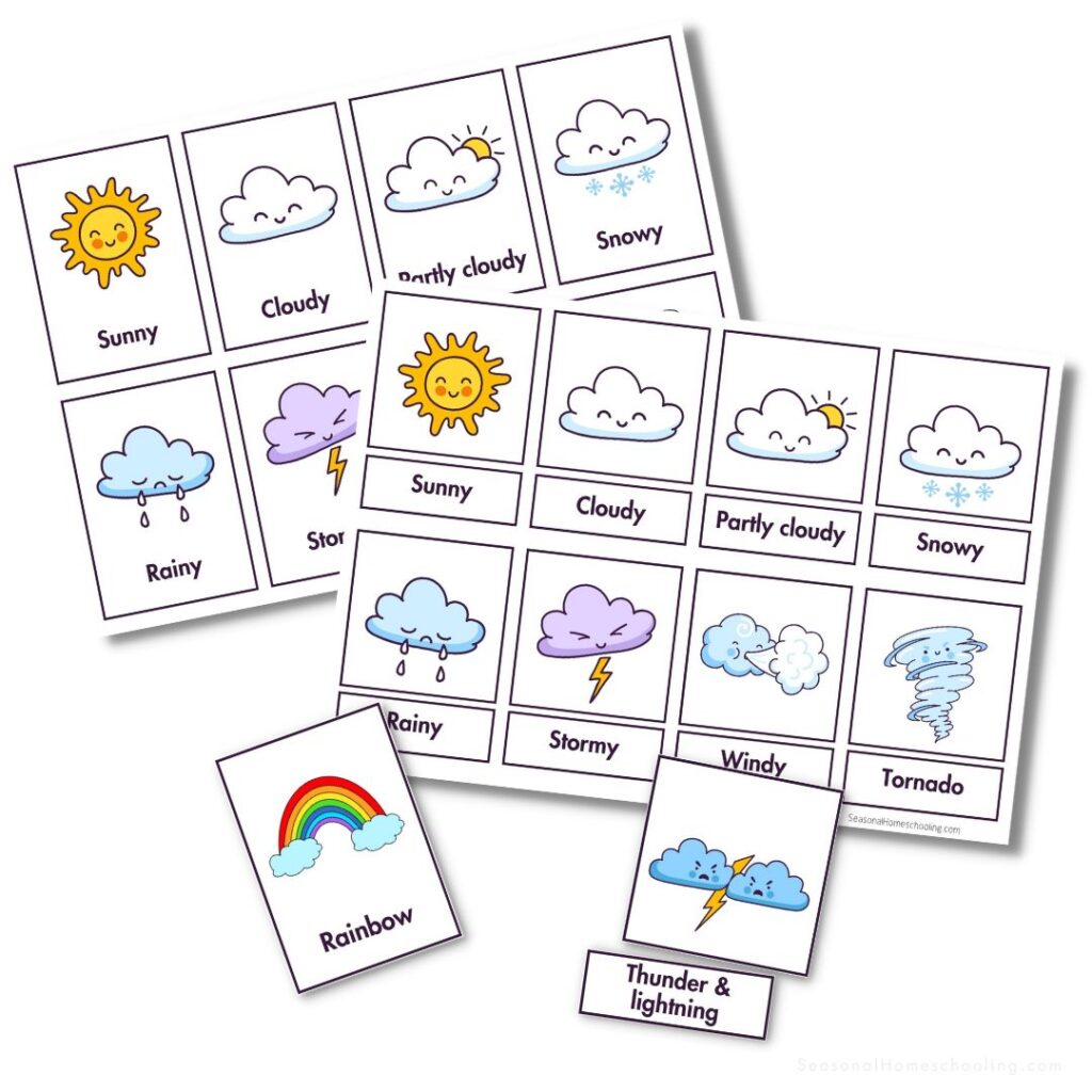 Weather Flashcards samples