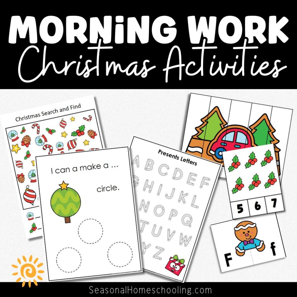 Christmas Morning Work samples