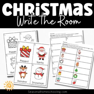 Christmas Write the Room sample pages