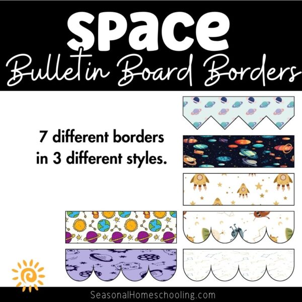Space Planets Bulletin Board Borders product samples