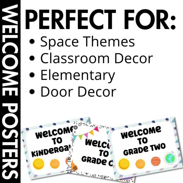 Classroom Welcome Signs - Space Theme examples