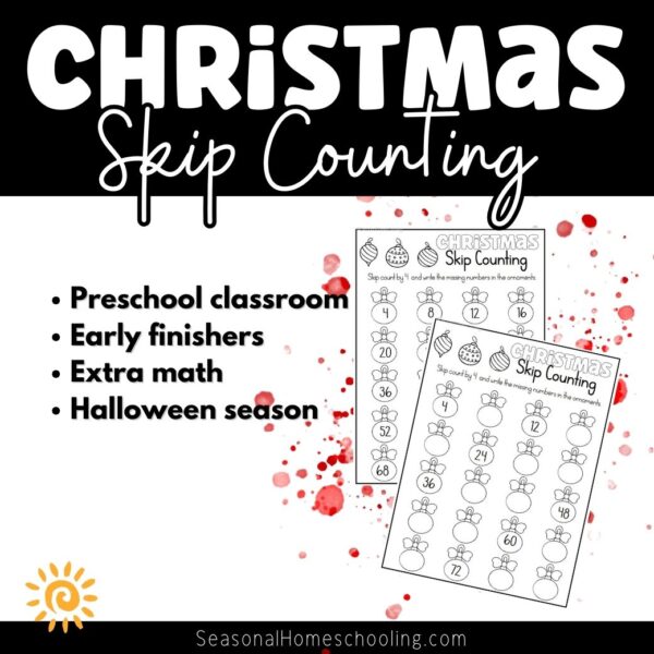 Christmas Skip Counting sample pf pages