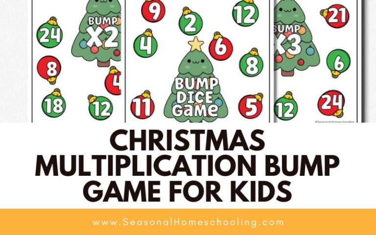 Christmas Multiplication Bump Game for Kids