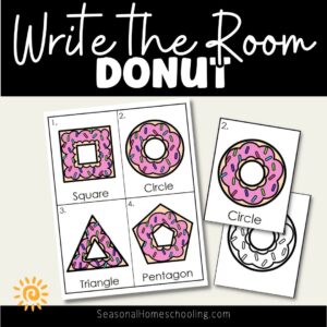 Donut Shapes Write the Room Printable samples