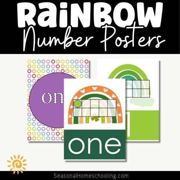 St Patrick's Day Number Posters printable page samples
