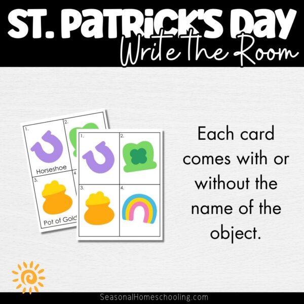 St. Patrick's Day Write the Room printable samples