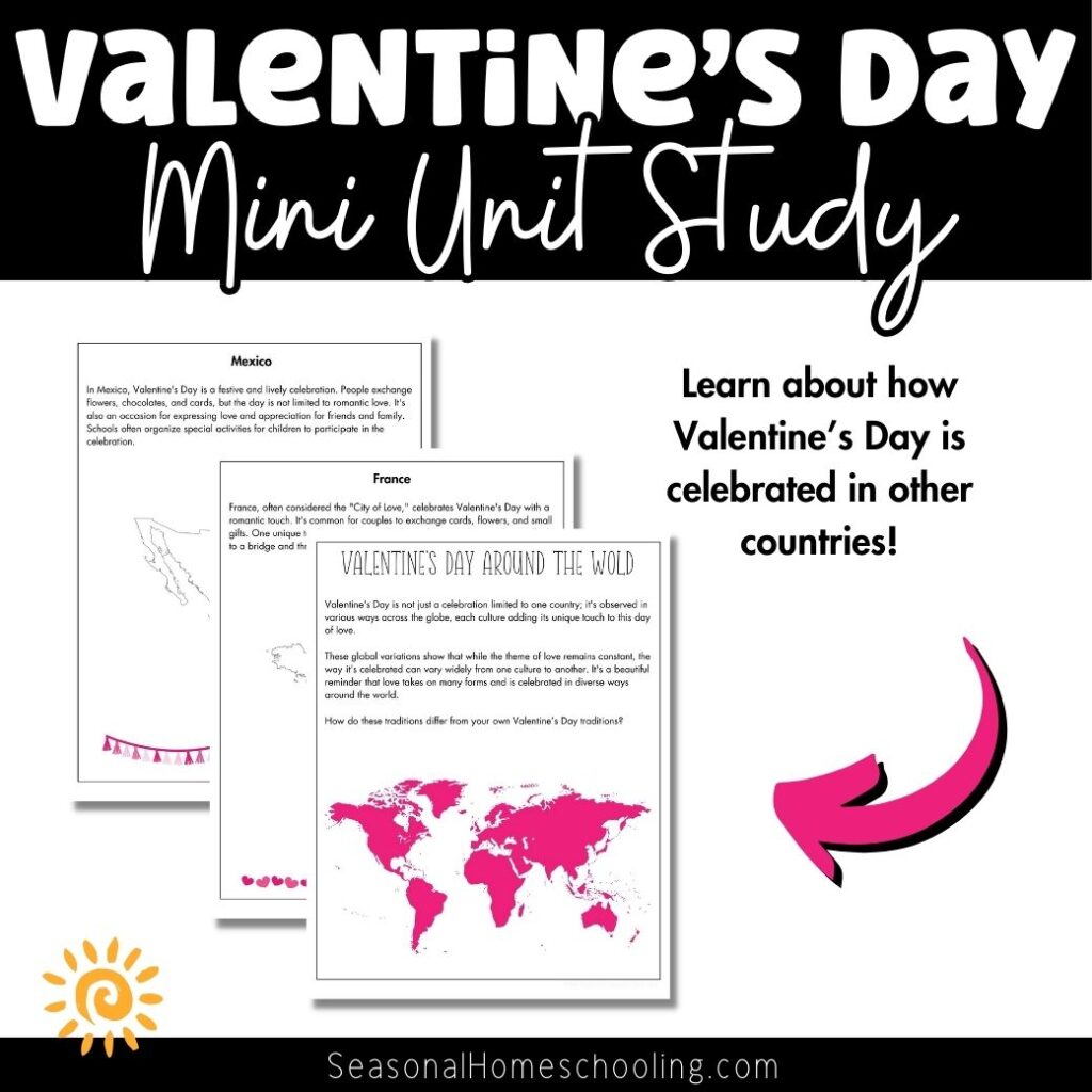 Valentine's Day Mini Unit Study Printable samples
