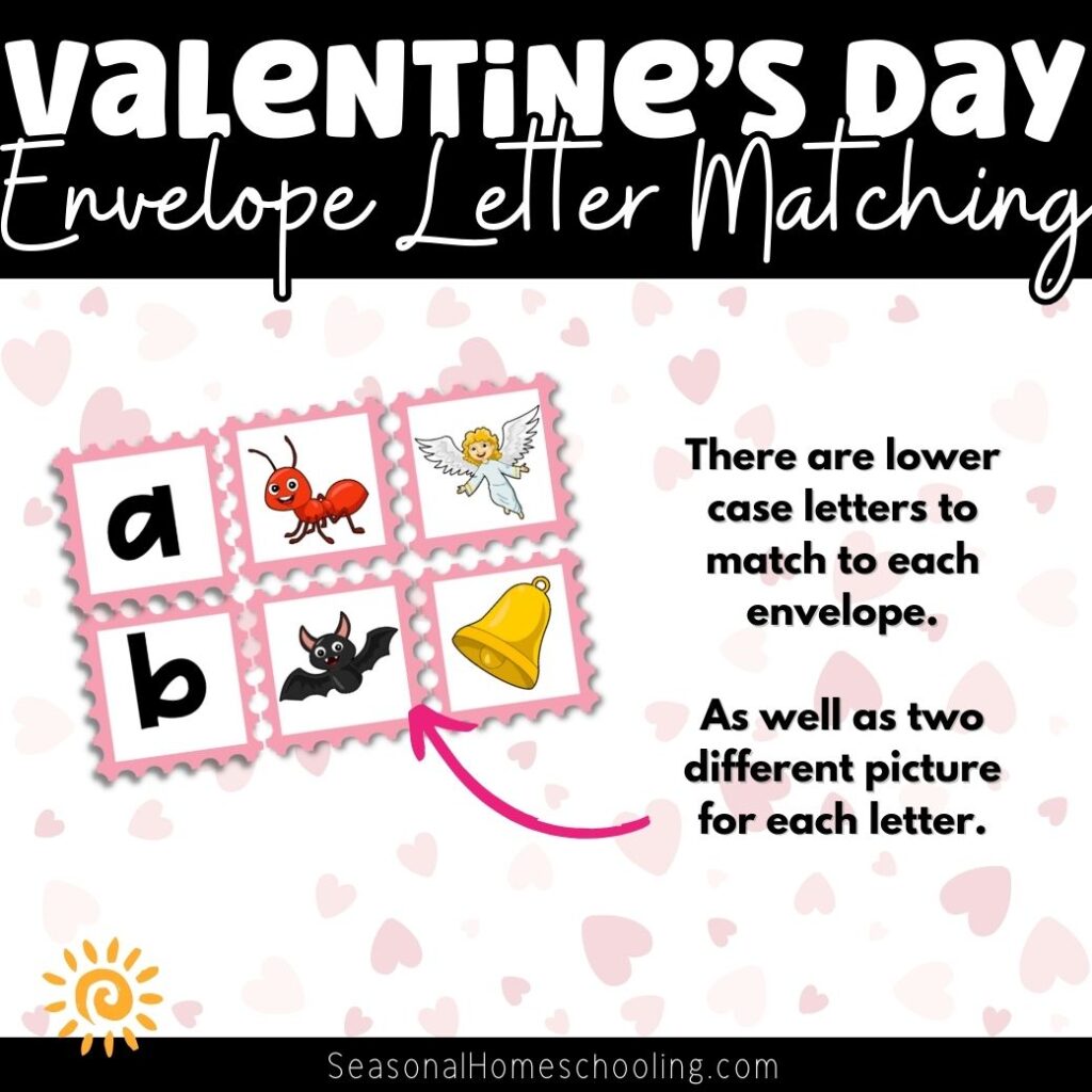 Valentine's Day Letter match Envelopes samples