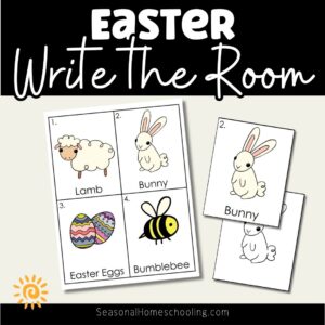 Easter Write the Room Printable pages samples