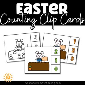 Easter Counting Clip Cards samples of printable