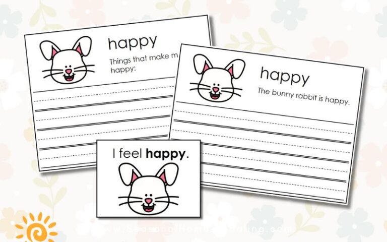 Easter Bunny Emotions Printable