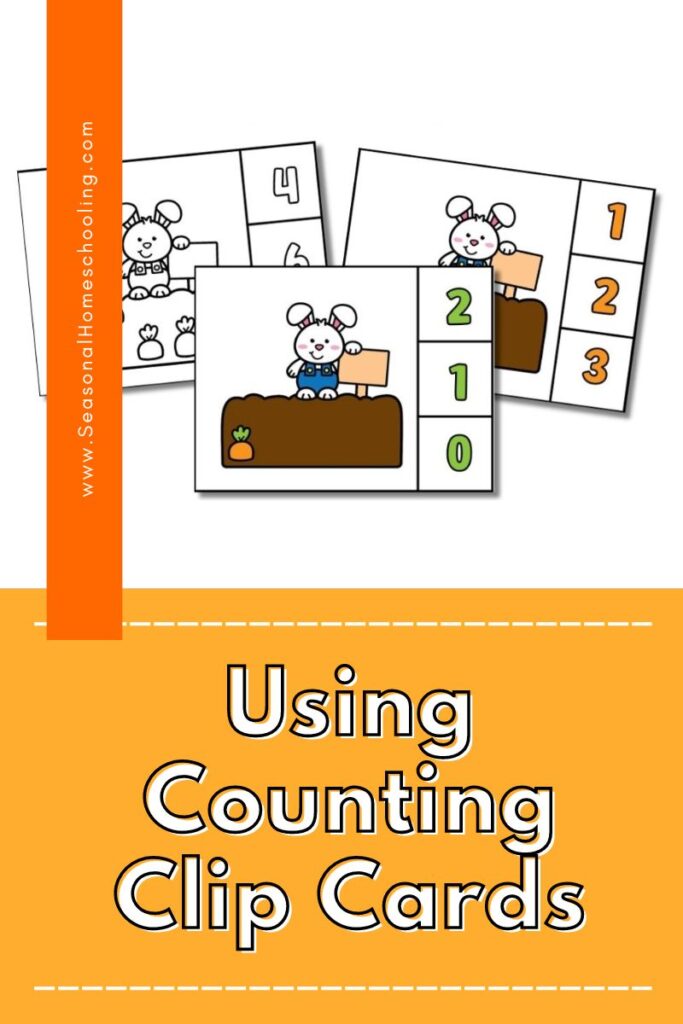 carrot counting clip cards