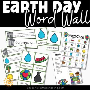 Earth Day Word Wall Samples of pages