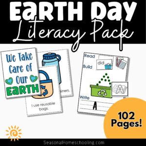 Earth Day Literacy Center samples of pages